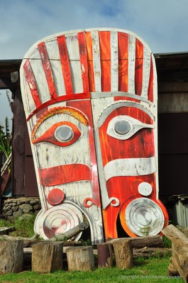 Masque polyn&eacute;sien &ndash; Village d&rsquo;Hanga Roa
